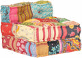 Pufa ze schowkiem, tkanina, Puf modułowy, patchwork