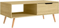 Stolik boczny, 100x49,5x43 cm, materiał drewnopochodny, kolor dąb sonoma, do salonu