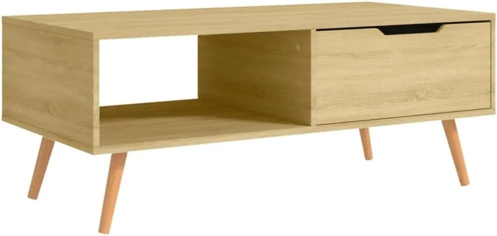 Stolik boczny, 100x49,5x43 cm, materiał drewnopochodny, kolor dąb sonoma, do salonu