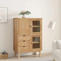 Komoda, 85 x 43 x 125 cm, drewno sosnowe i lite drewno, do salonu