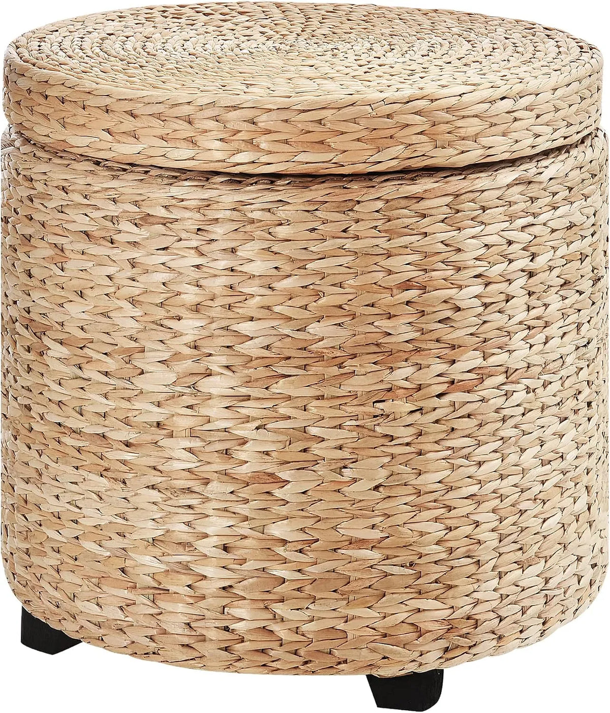 Taboret, 43 x 43 x 43 cm, tapicerowane, kolor khaki