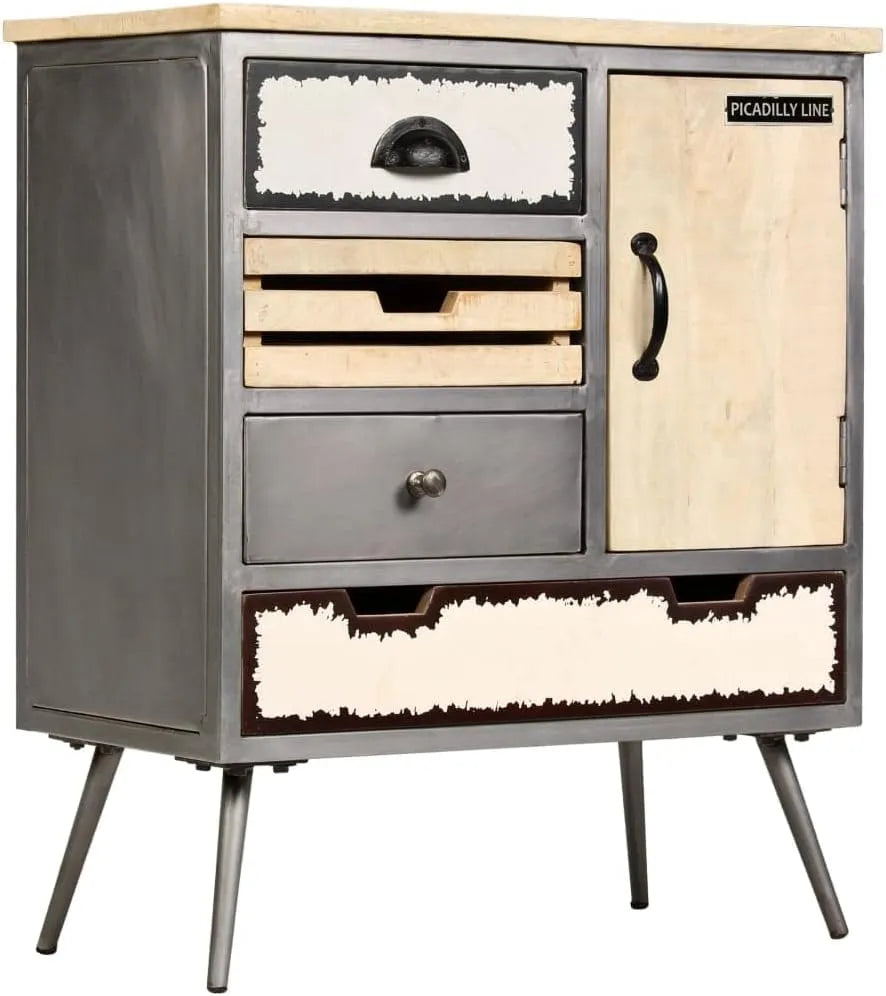 Komoda, 65 x 33 x 76 cm, stal, mebel z szufladami do przechowywania