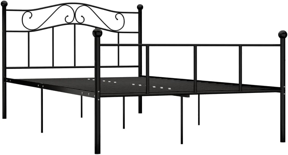 Łóżko, Rama, 120 x 200 cm, metal, kolor czarny, mebel do sypialni
