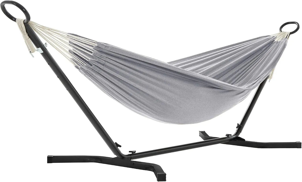Hamak SONGMICS, GHS001G01, 210 x 150 cm, regulowane elementy, metal, kolor czarny/szary, do ogrodu