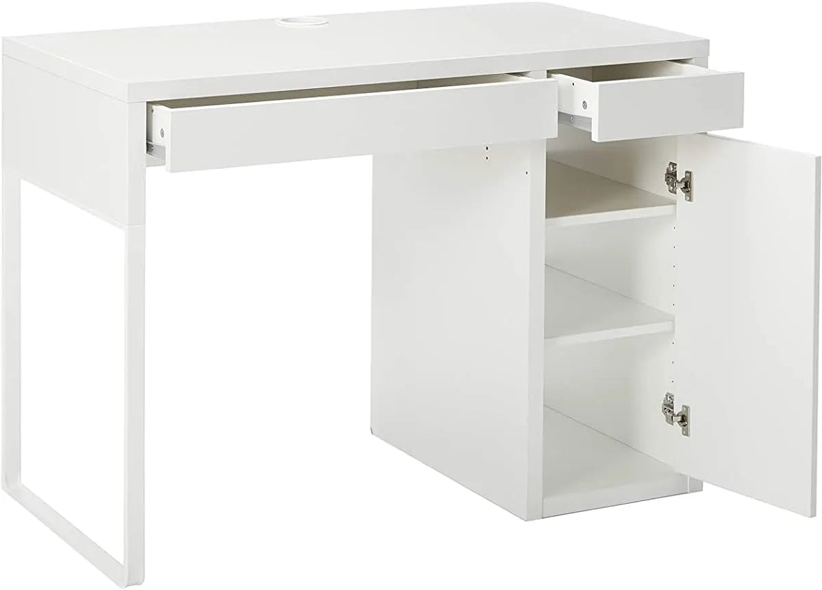 Biurko IKEA, Biurko MICKE, drewno, kolor biały, do biura