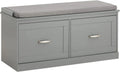 Ławka, FSR131-HG, 98 x 37 x 49 cm, 2 drzwi, 2 półki, kolor szary