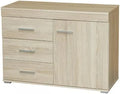 Komoda, 100x40x73, 100x40x73 cm, 3 szuflady, kolor dąb sonoma
