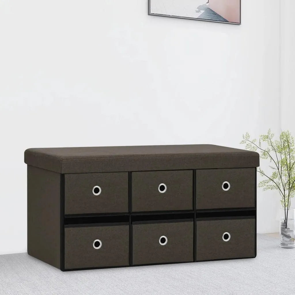 Ławka, MDF, 76 x 38 x 38 cm, 6 szuflad, składana konstrukcja, płyta MDF i pianka