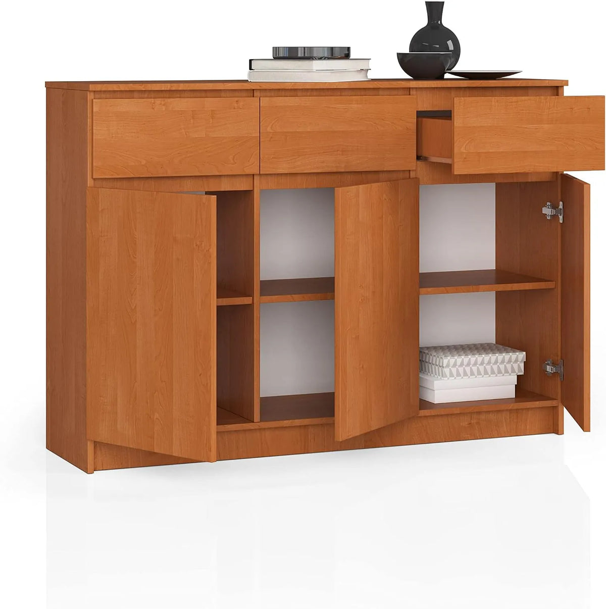 Komoda, BDW, 138 x 99 x 40 cm, 3 szuflady, do salonu i do jadalni