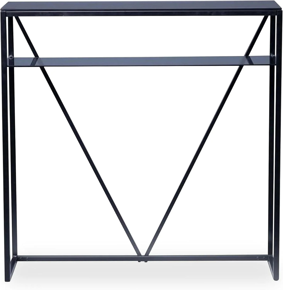 Stolik konsolowy, M2 Kollektion Saphira 2, 100 x 100 x 30, metal, kolor czarny