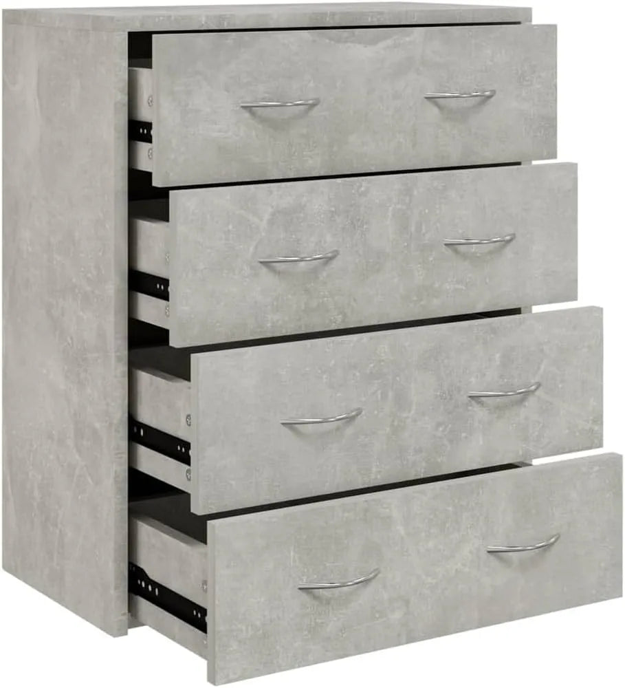 Komoda, 60 x 30,5 x 71 cm, 4 szuflady, beton, mebel z szufladami do przechowywania
